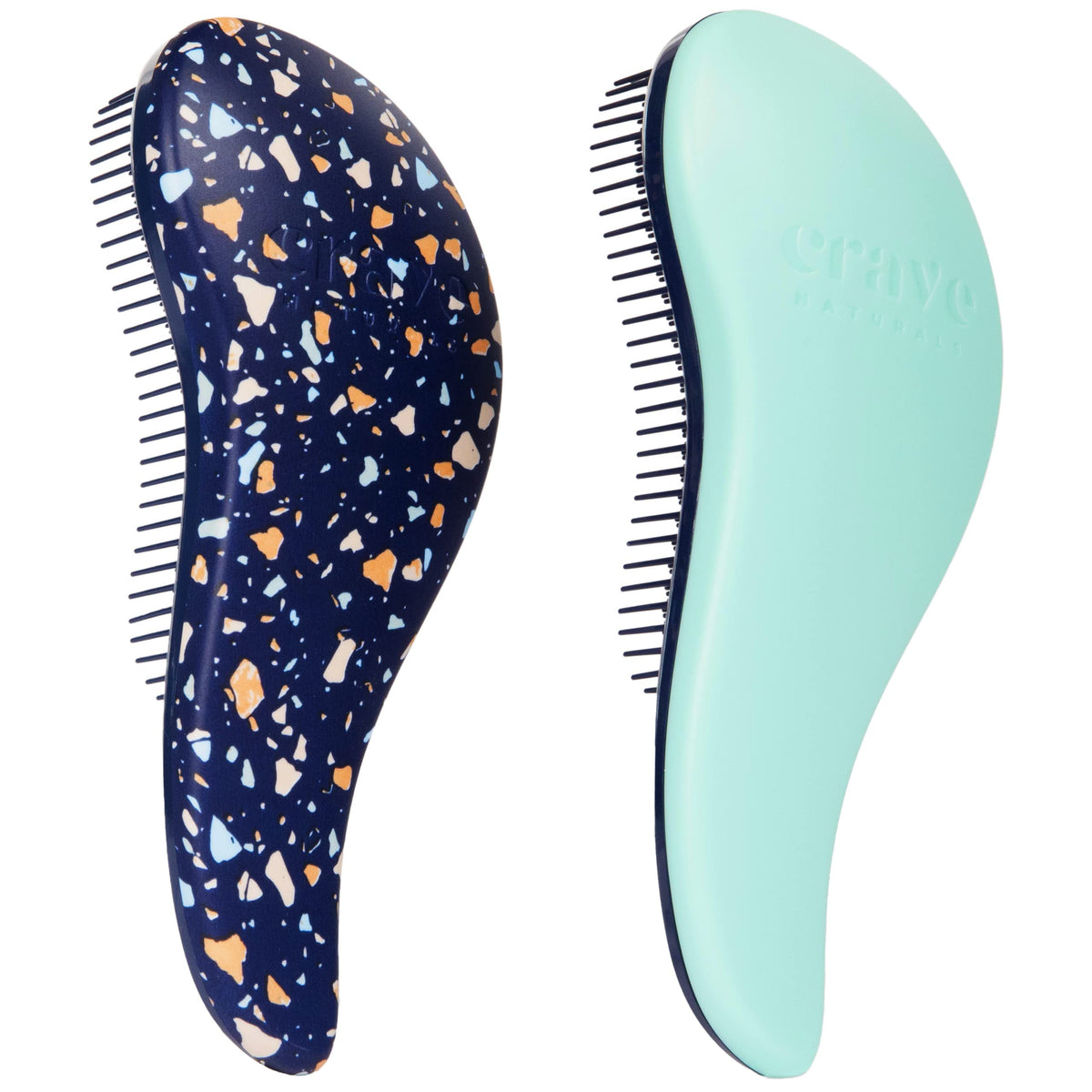 Crave Naturals Glide Thru Detangling Brush in turquoise offers gentle detangling for all hair textures.