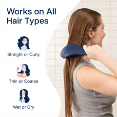 Crave Naturals Glide Thru detangling brush used on wet hair with scalp massage
