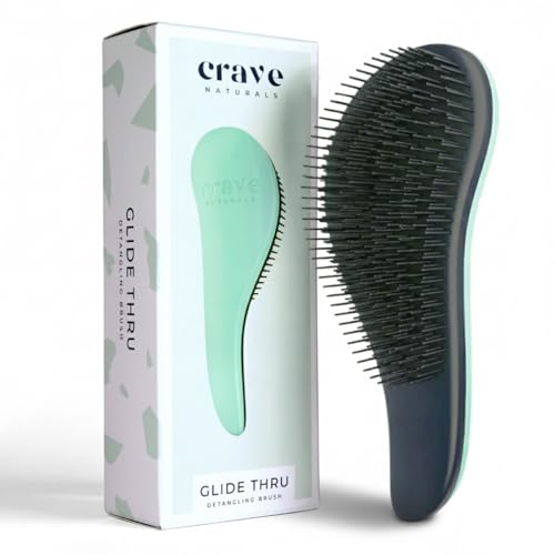 Crave Naturals Glide Thru brush glides through wet hair with minimal snagging.