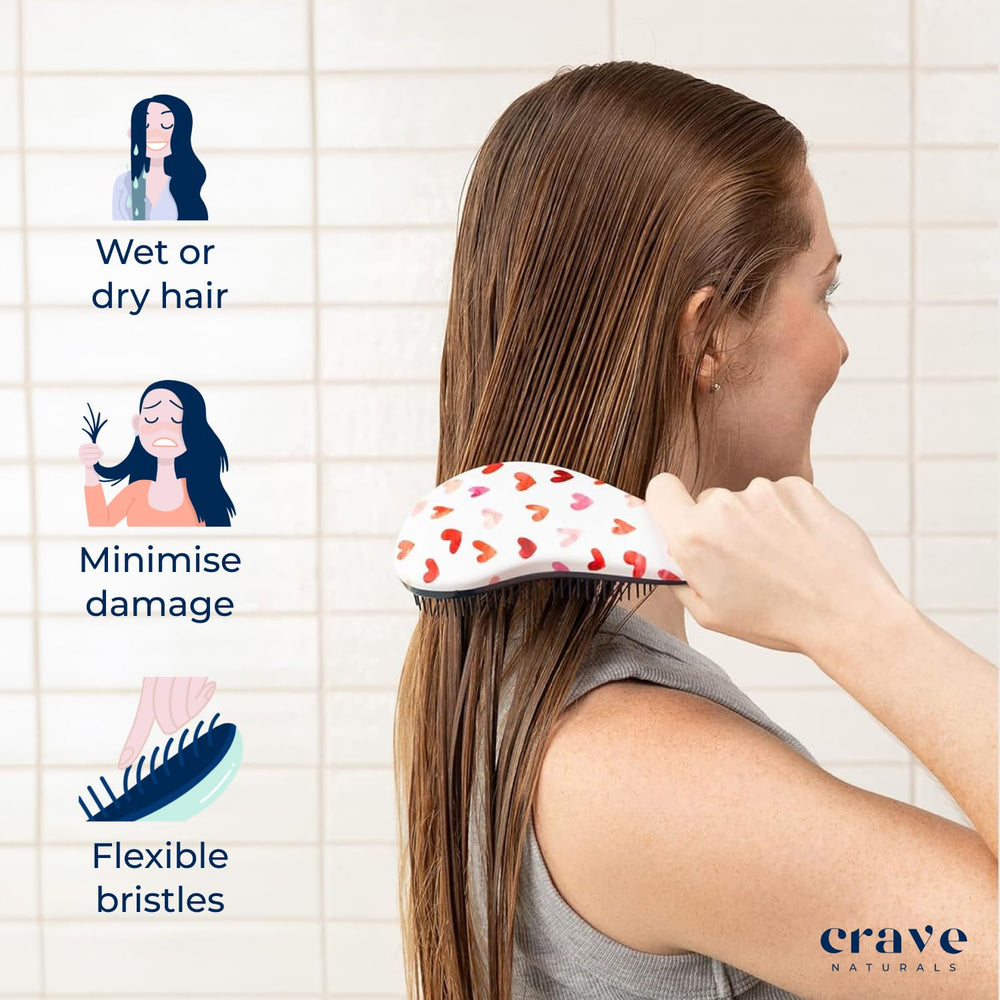 Crave Naturals Glide Thru brush close-up of bristles for all hair types