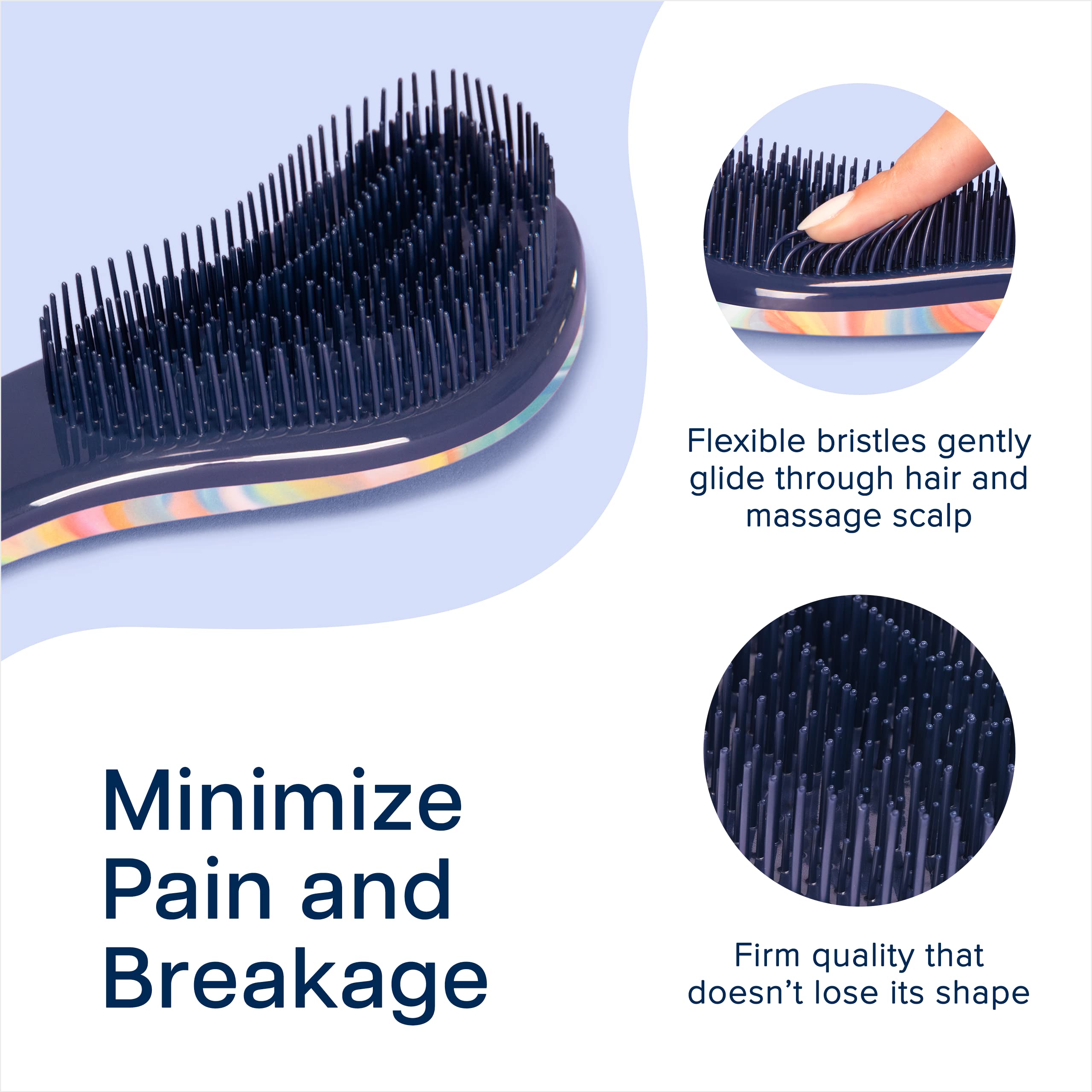 Crave Naturals Glide Thru detangling-bristles cone shapes minimize tugging
