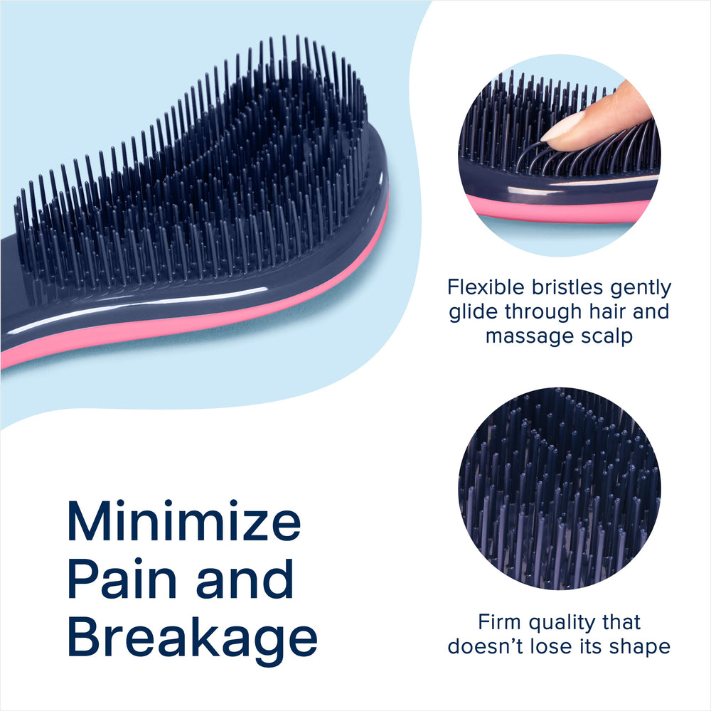 Crave Naturals Glide Thru Brush flexible bristles bend to prevent snagging