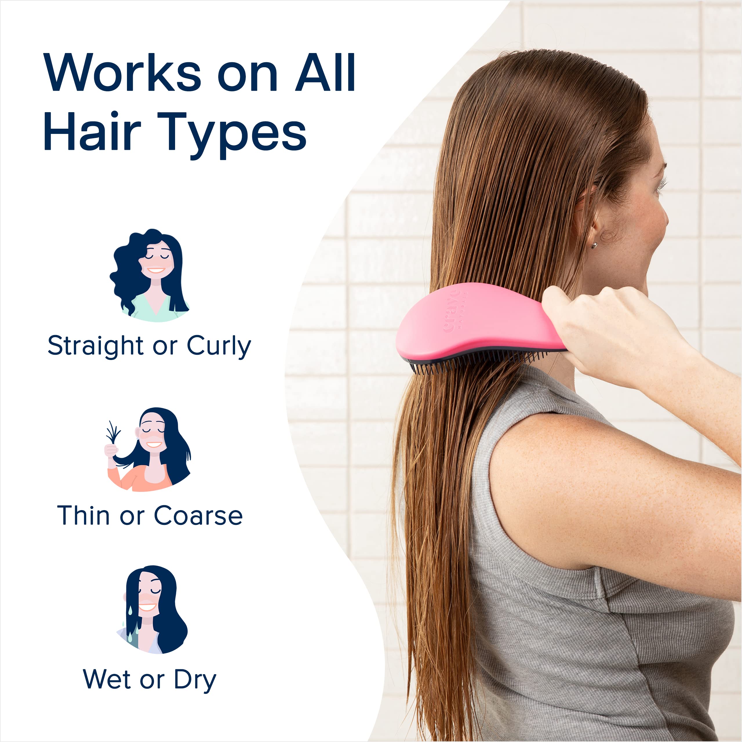 Crave Naturals Glide Thru Brush kid friendly detangler for sensitive scalps