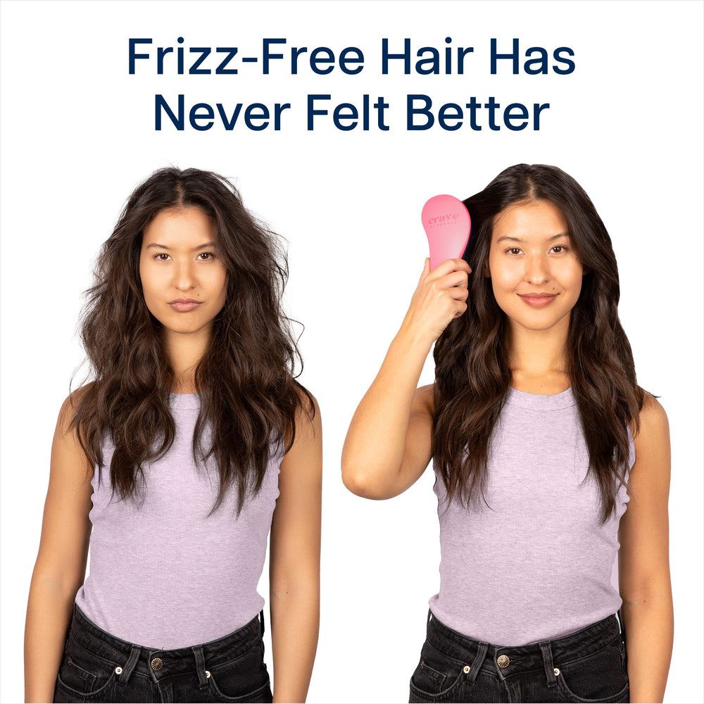Crave Naturals Glide Thru Brush soft touch handle for comfortable grip