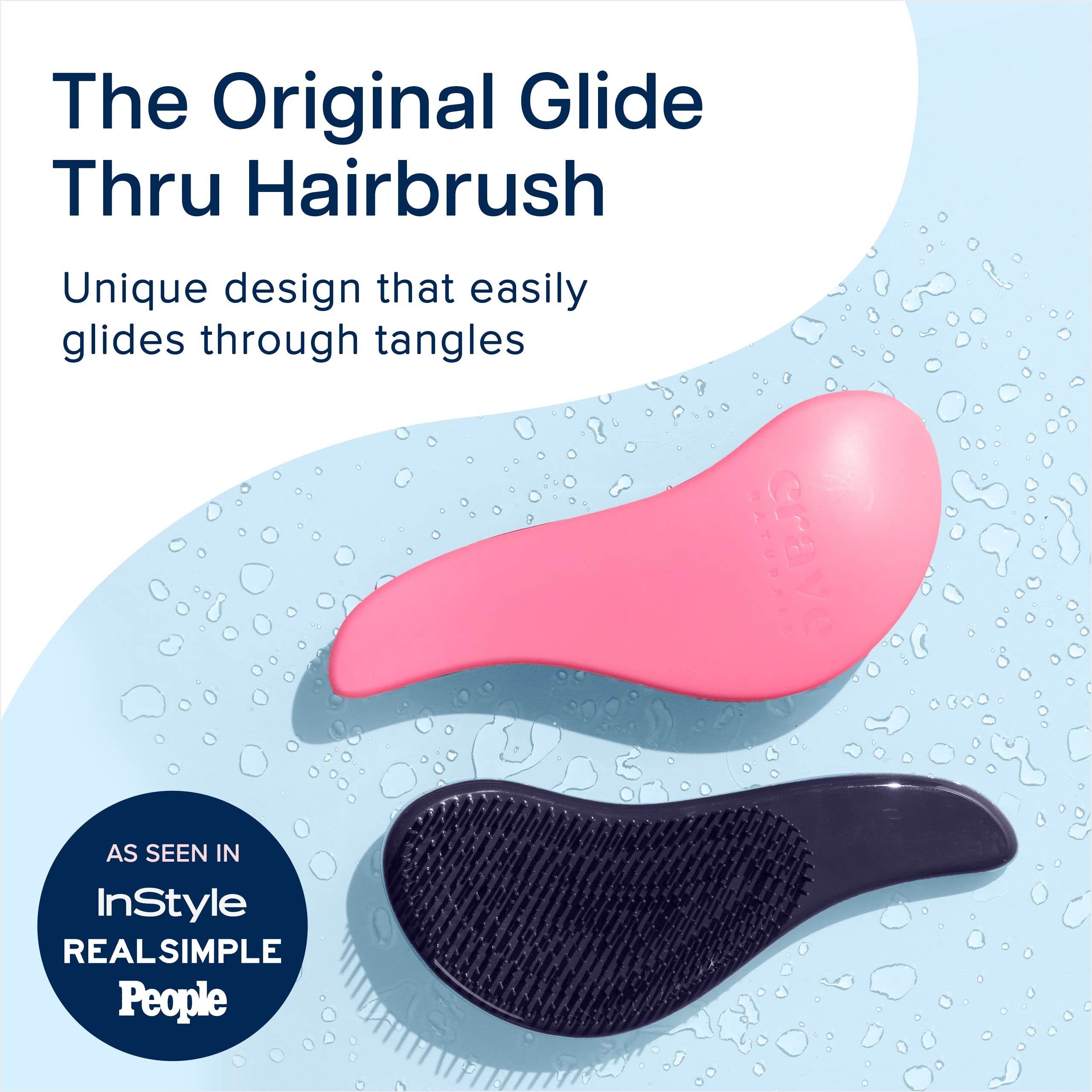 Crave Naturals Glide Thru Brush wet-to-dry detangler for gentle detangling