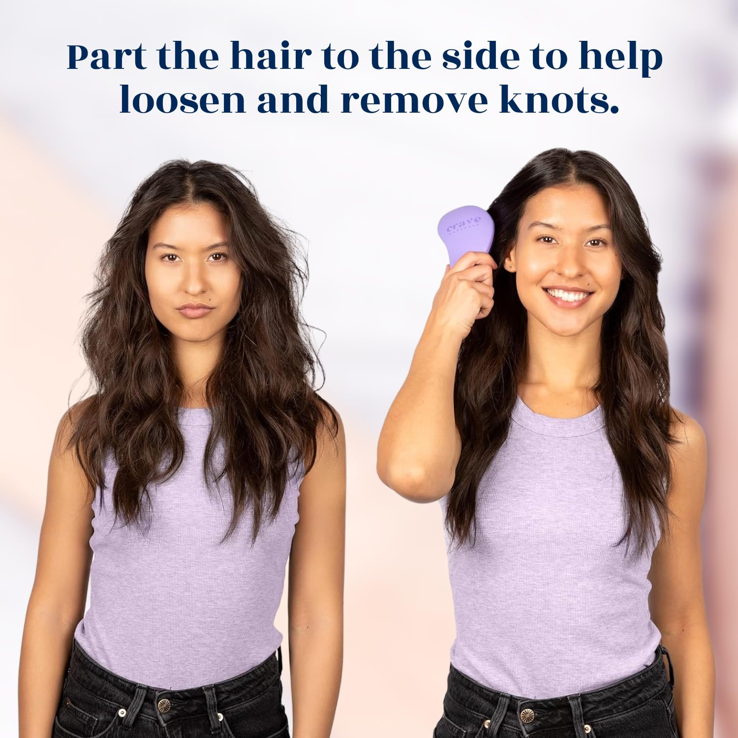 Crave Naturals Glide Thru detangling brush suitable for kids and adults with all hair types.