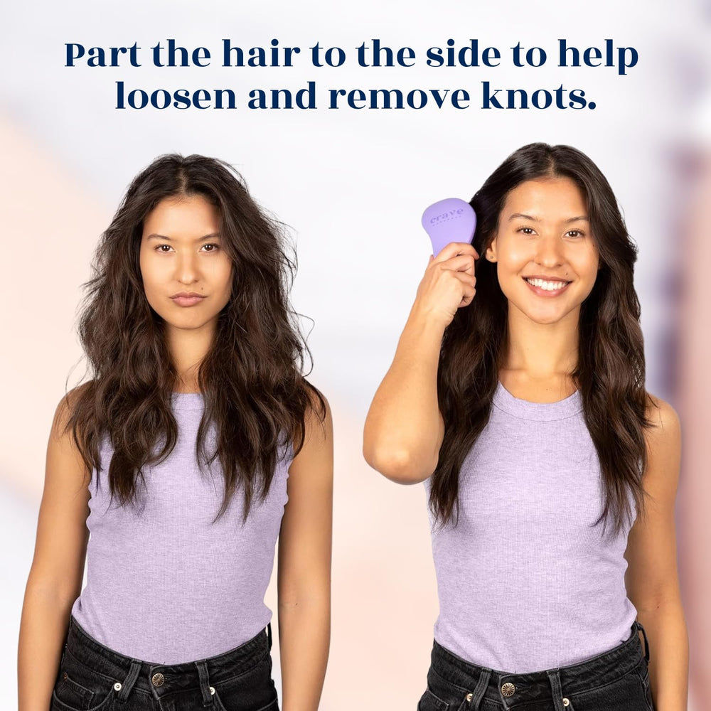 Crave Naturals Glide Thru detangling brush suitable for kids and adults with all hair types.