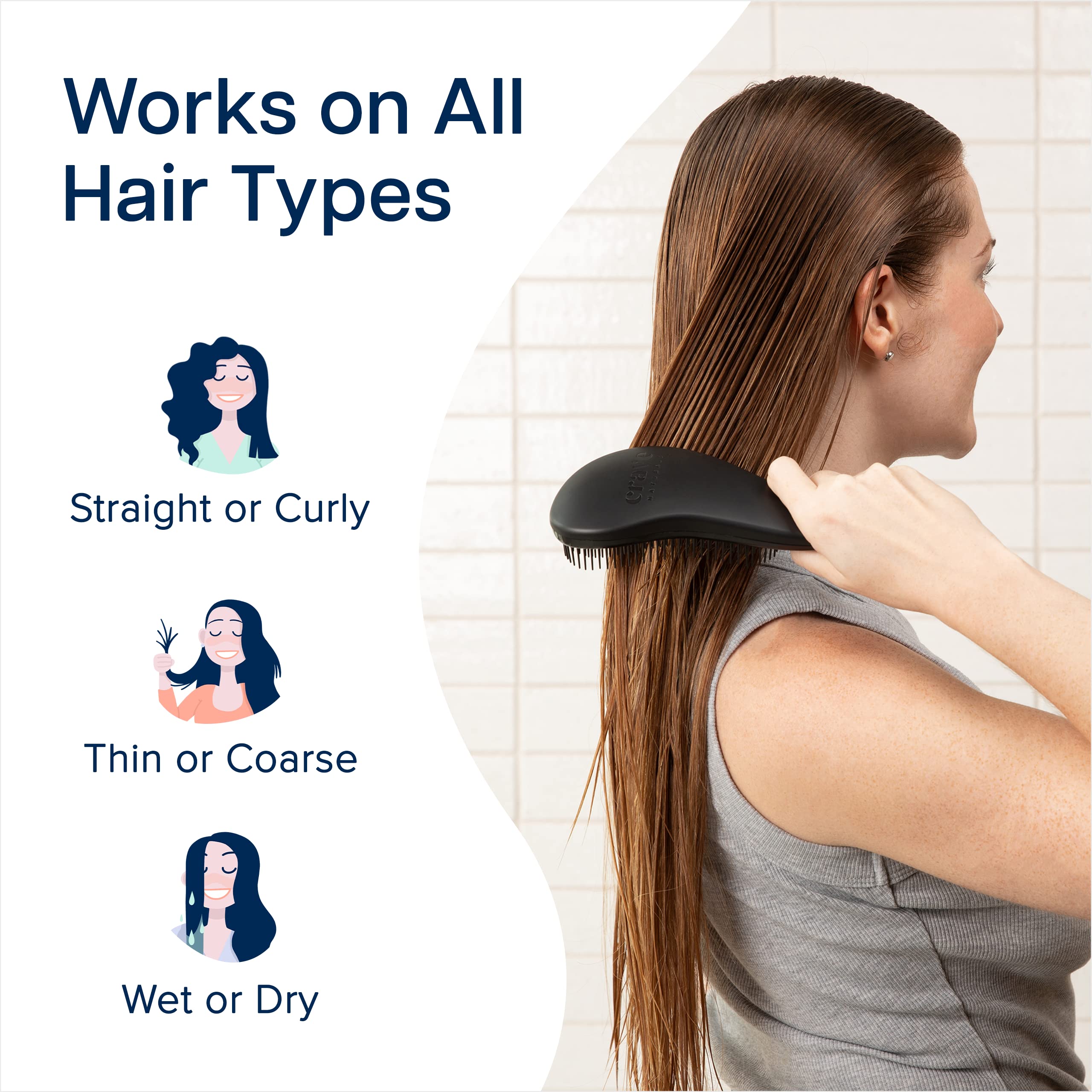Crave Naturals Glide Thru scalp massage closeup demonstrates soothing scalp care