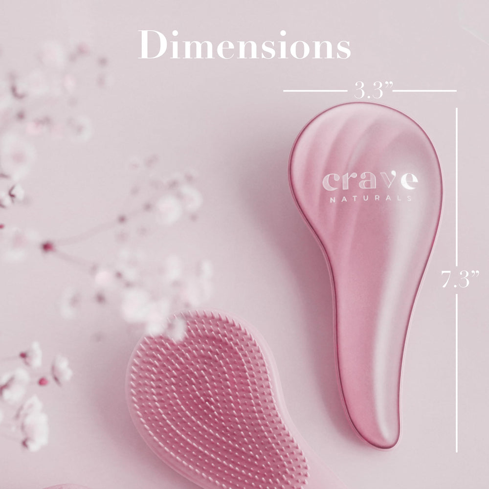 Crave Naturals pain-free detangling brush works on wet or dry hair with ease