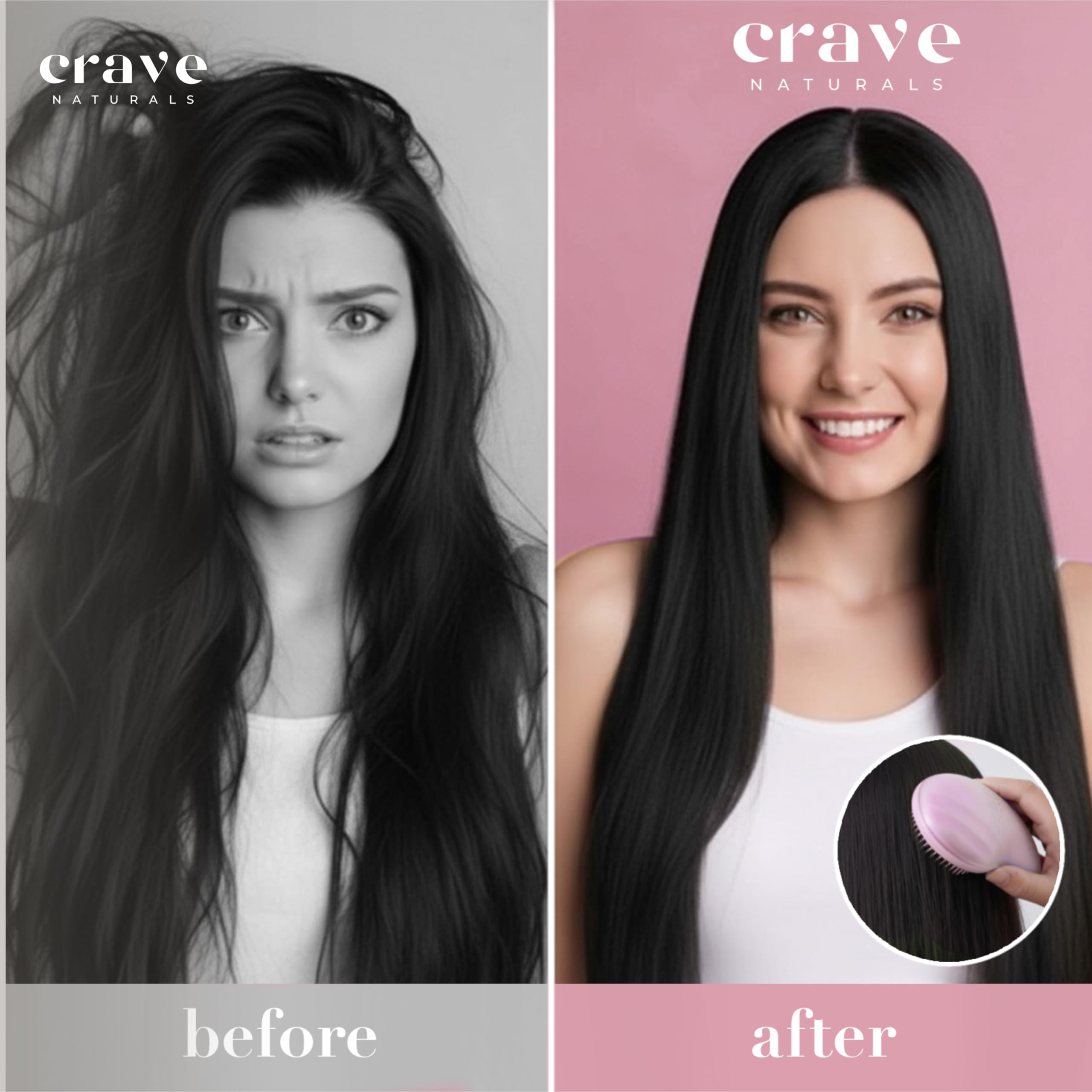 Crave Naturals detangler for wet and dry hair ideal for families