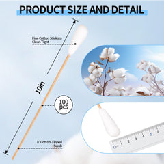 CrayBG 100pcs cotton swabs pack ready for versatile cleaning.