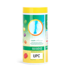 Crayola Bath Dropz tablets dissolving in water for vivid, safe color.