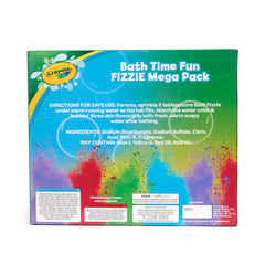 Crayola Bath Fizzies deluxe pack scented bubbles promote relaxing, colorful baths at home