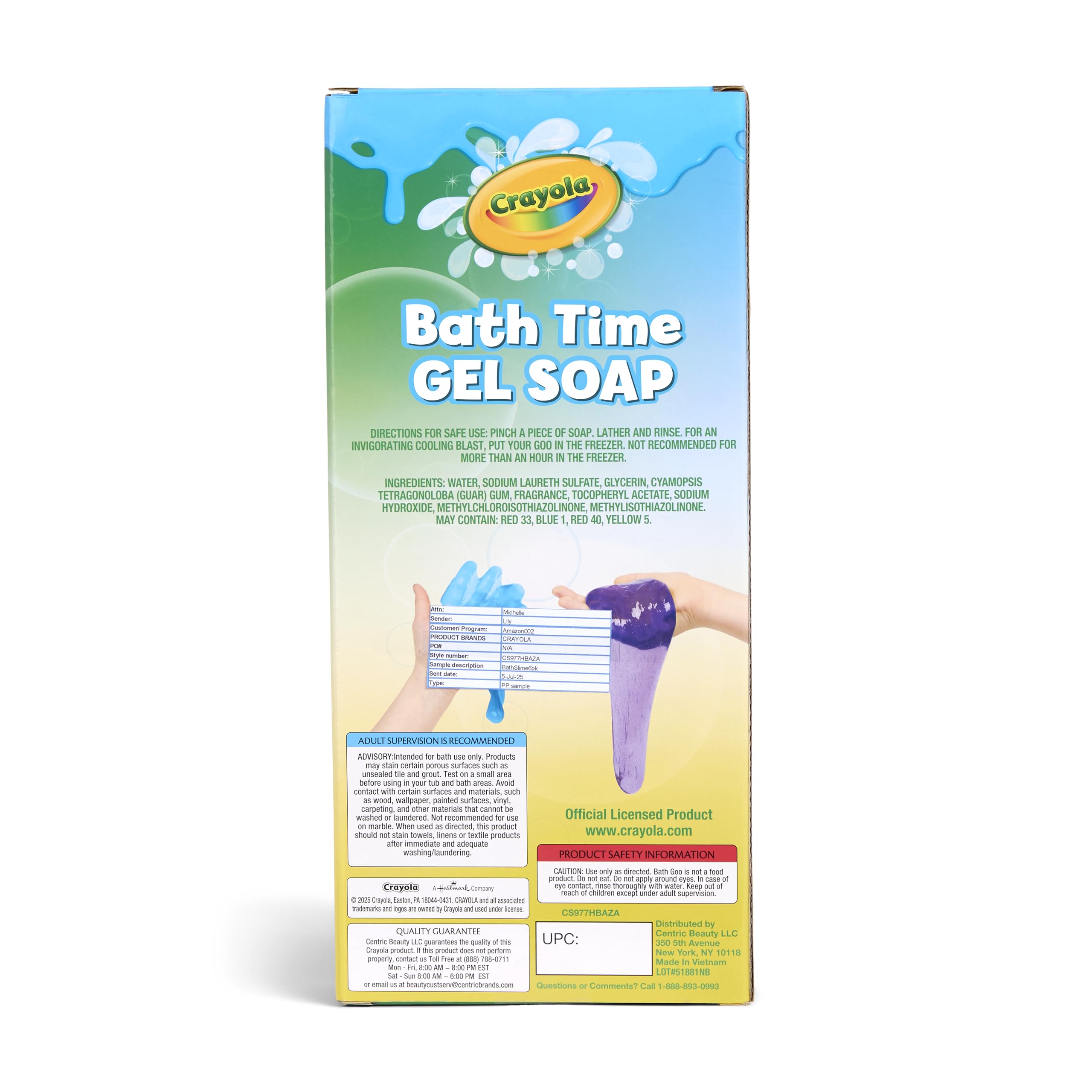 Crayola Bath Time Slime colors closeup—texture and color that make handwashing engaging and easy