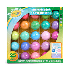 Crayola Color-Twist bath bombs deluxe pack front view, vibrant colors for bath time fun