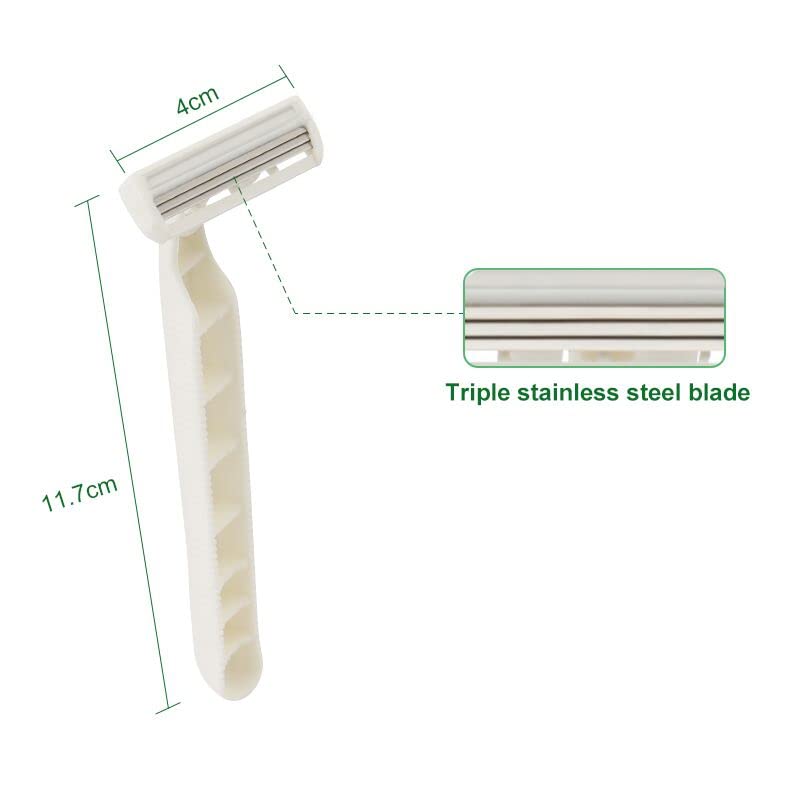 Minimalist, hand-held Crazors design suggesting simple shaving routine