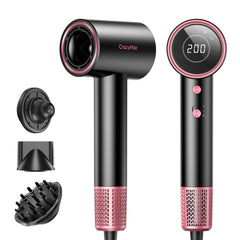CrazyMar Ionic Hair Dryer with diffuser in blush pink for frizz control and curls