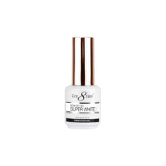 Cre8tion Super White soak-off gel polish bottle with chip-resistant, fast-drying formula.