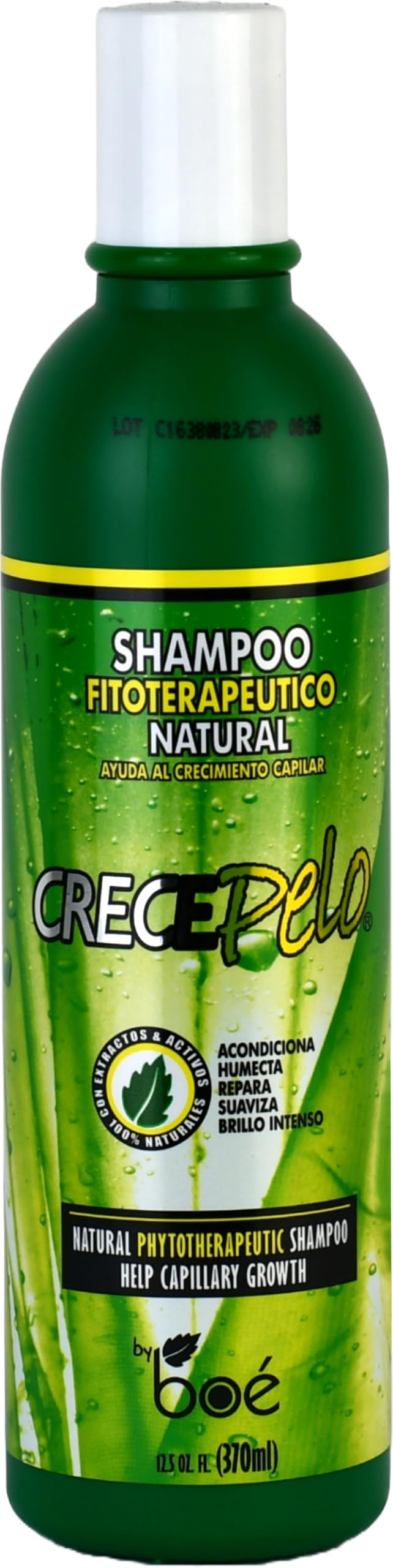 Crece Pelo BOE treatment bottle supports scalp vitality and hair health.