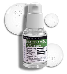 CrediThink Niacinamide 20% serum bottle with pump for pore refinement.
