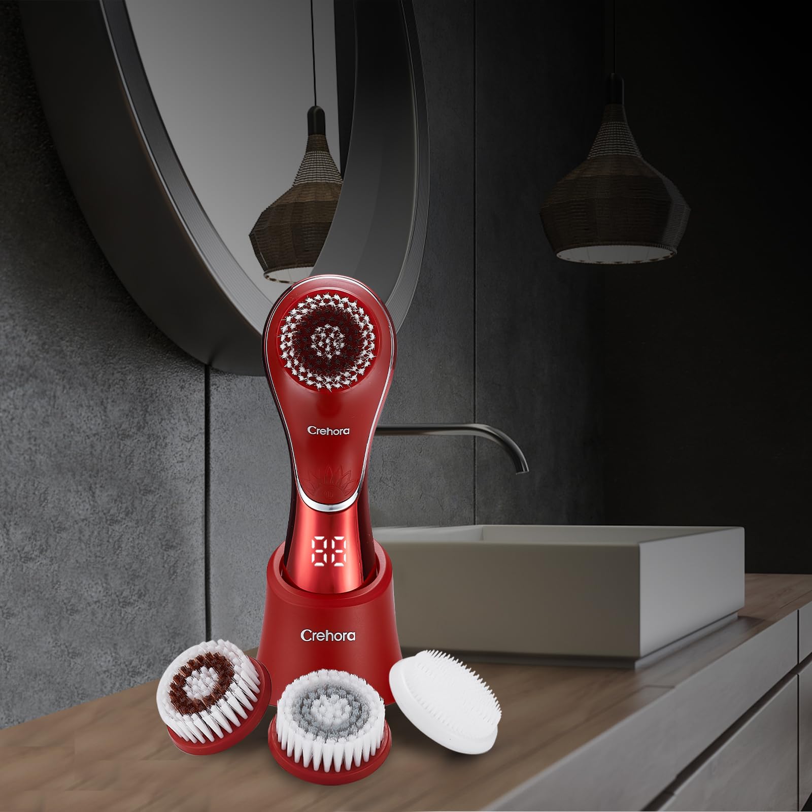Crehora IPX7 waterproof design demonstrated for safe use in bath or shower.