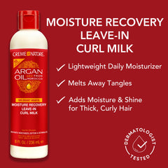 Creme of Nature Moisture Recovery Leave-In Curl Milk argan oil from Morocco nourishes curls