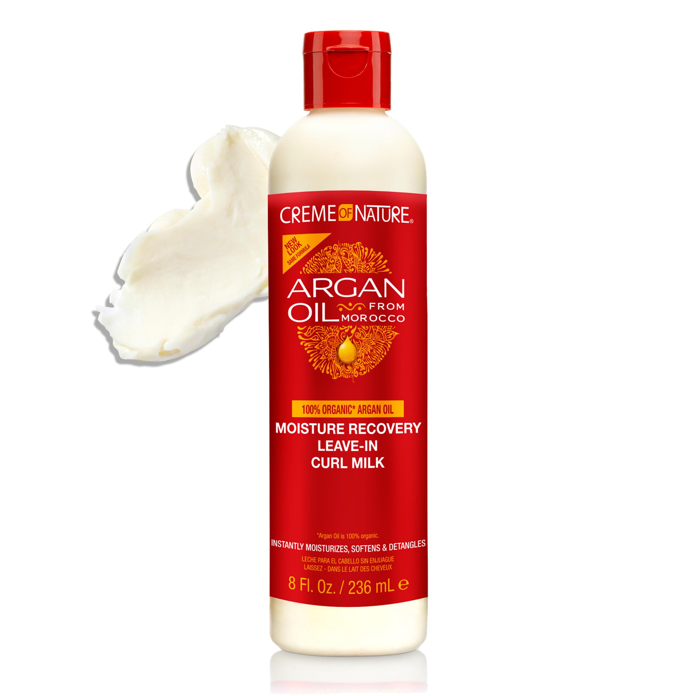 Creme of Nature Moisture Recovery Leave-In Curl Milk detangles and softens for smoother styling