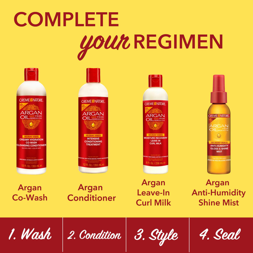 Creme of Nature Moisture Recovery Leave-In Curl Milk wash-and-go ready styling option