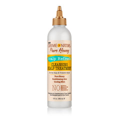 Creme of Nature Pure Honey Scalp Refresh bottle shown for no-rinse cleansing between washes