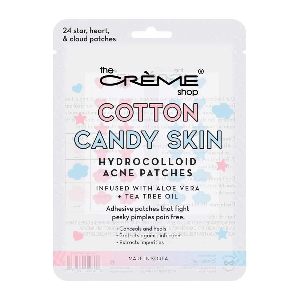 The Crème Shop hydrocolloid patches three sizes 72 pack showing versatile acne coverage