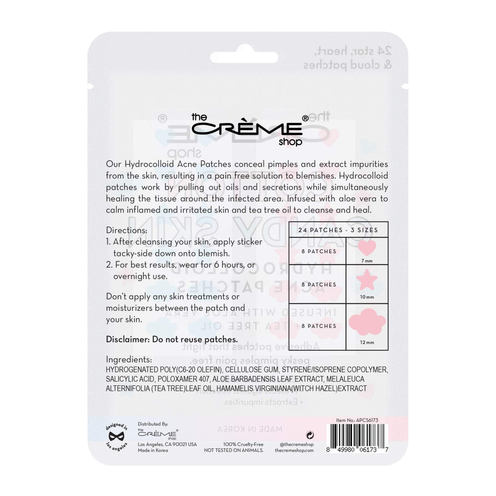 The Crème Shop patch design ombre with clouds stars and hearts for cute acne care