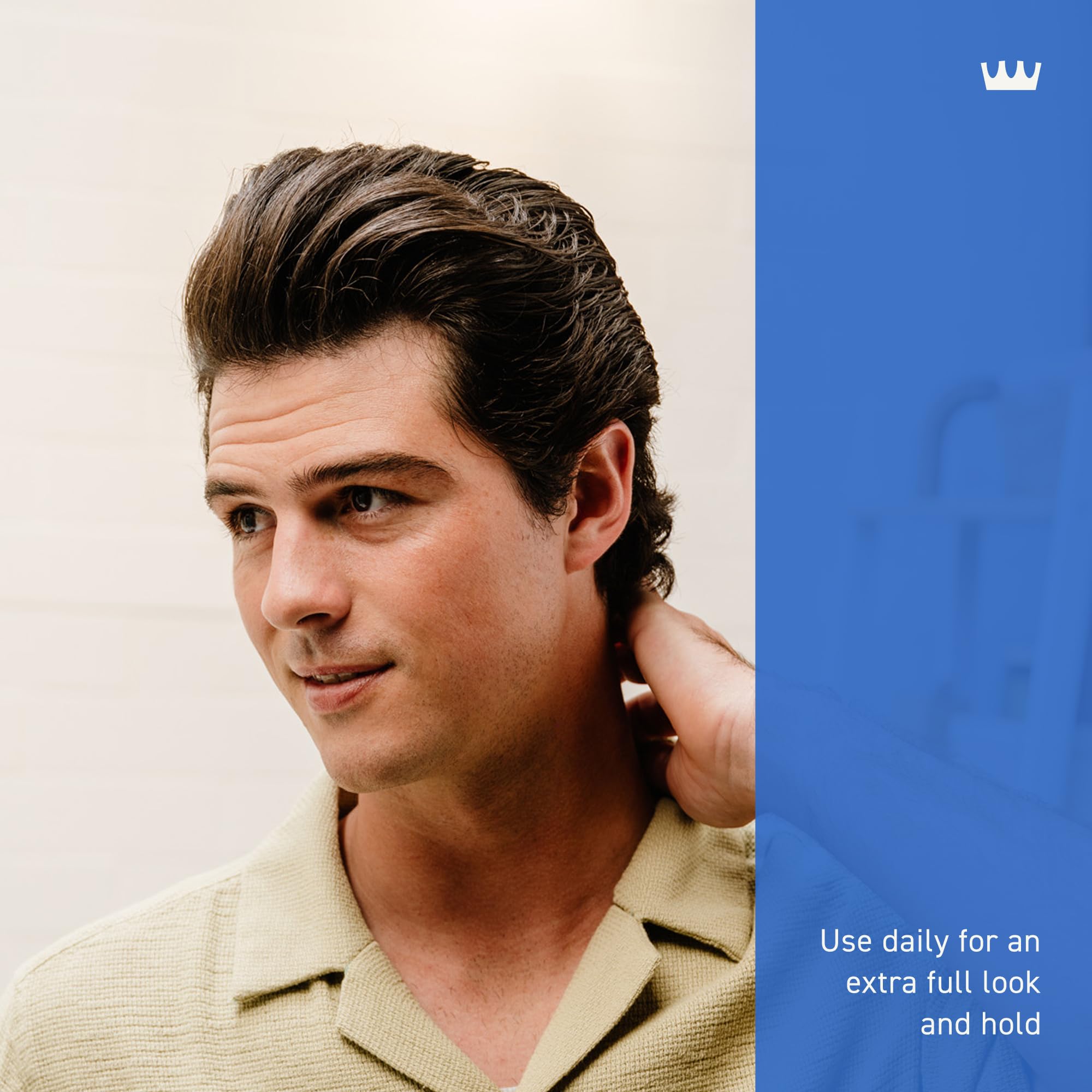 Cremo Barber-grade paste-in-use shows professional-grade styling at home