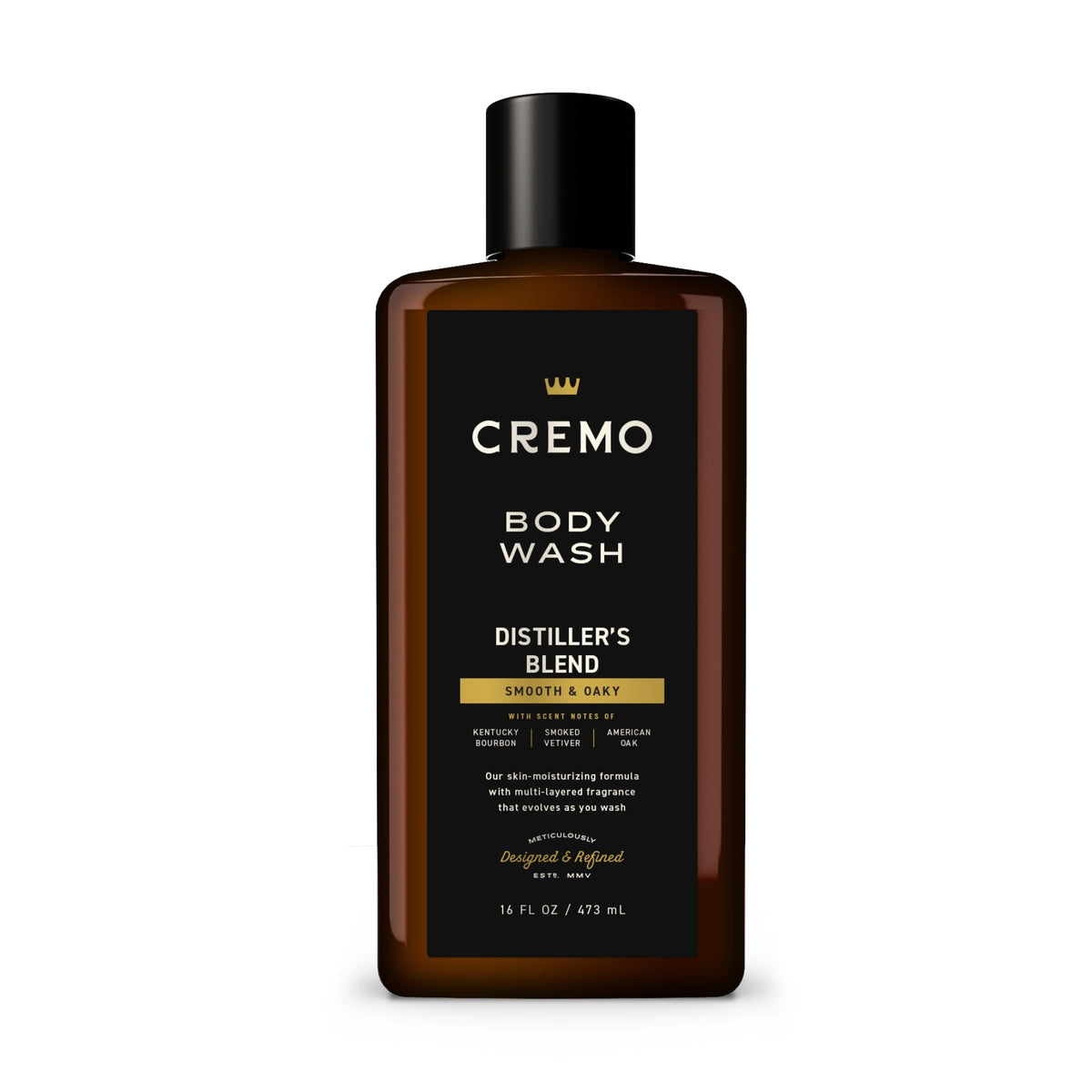 Cremo Body Wash bottle front view for premium daily cleanse.