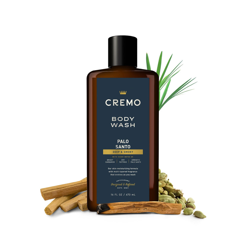 Cremo marula oil image emphasizes moisturized skin after shower.