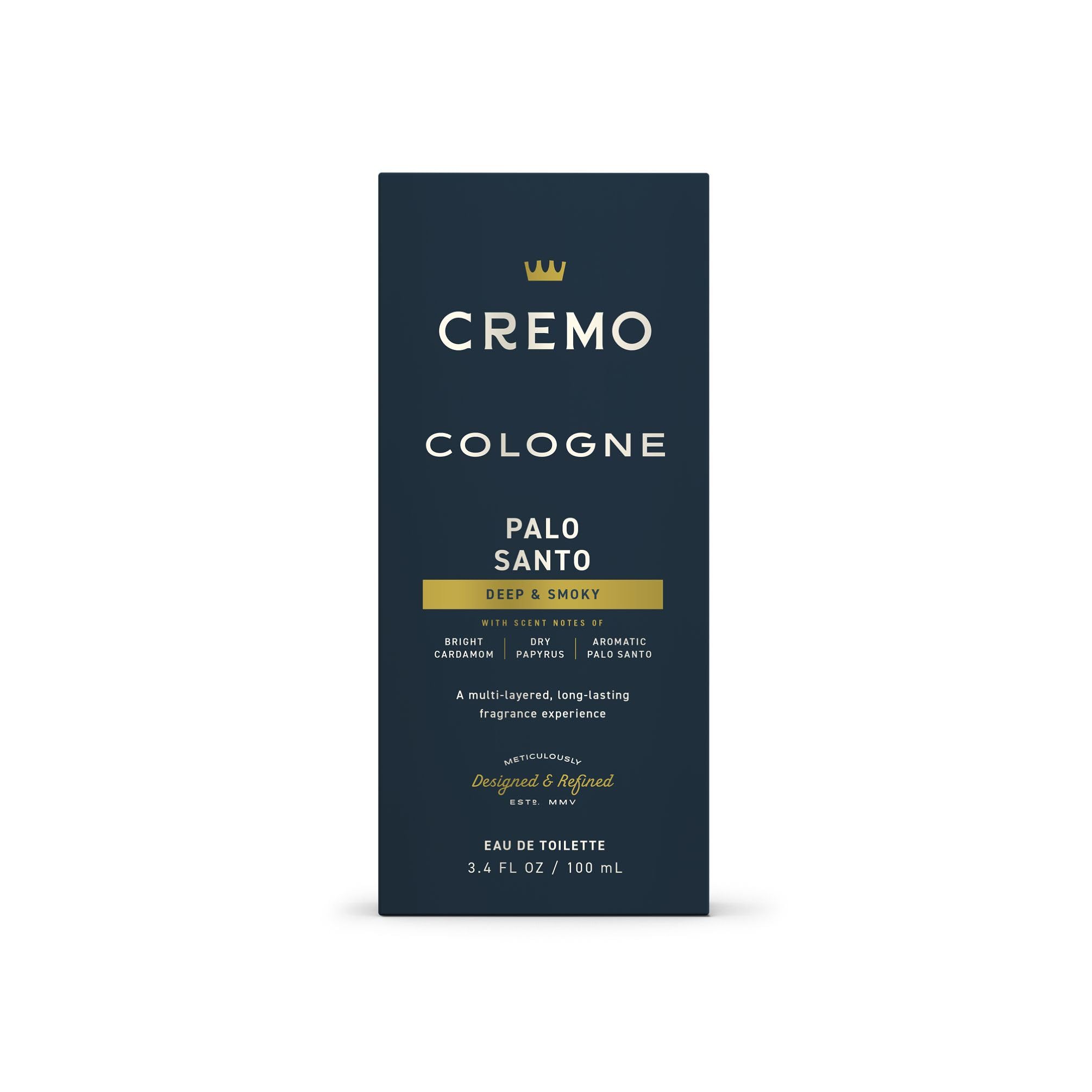 Cremo Palo Santo ritual setup shows refined scent experience.