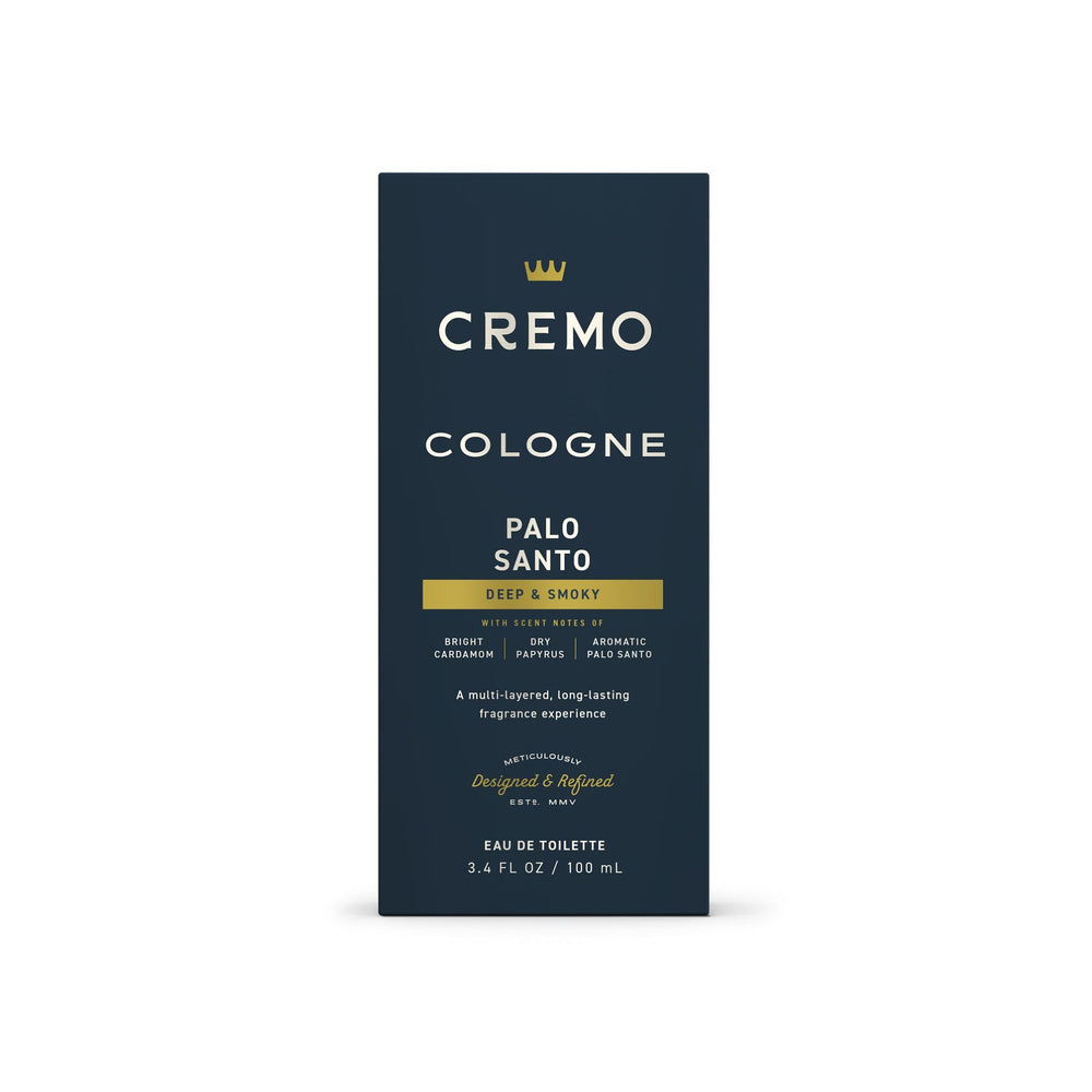 Cremo Palo Santo ritual setup shows refined scent experience.