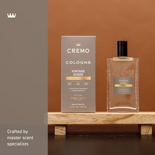 Cremo Vintage Suede top notes visual hints at a fresh opening for mornings