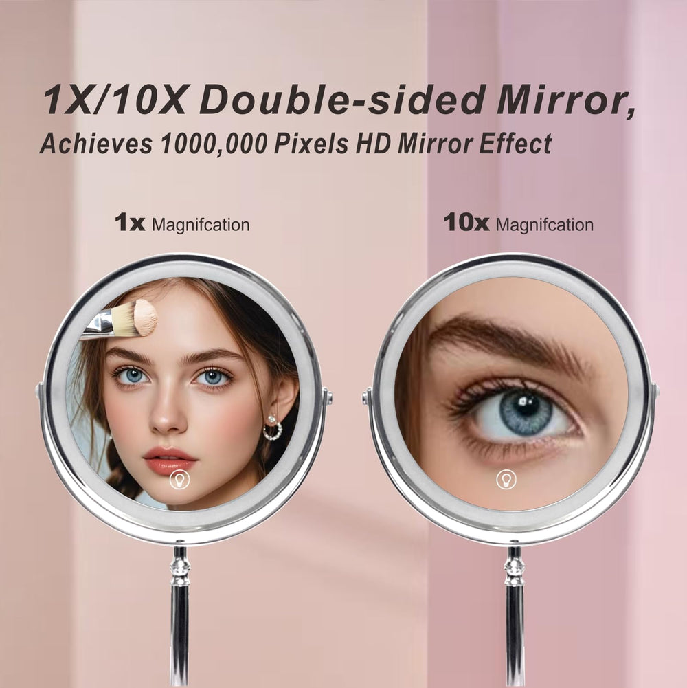 Creocasy makeup mirror with lights three-color LEDs support versatile lighting options.