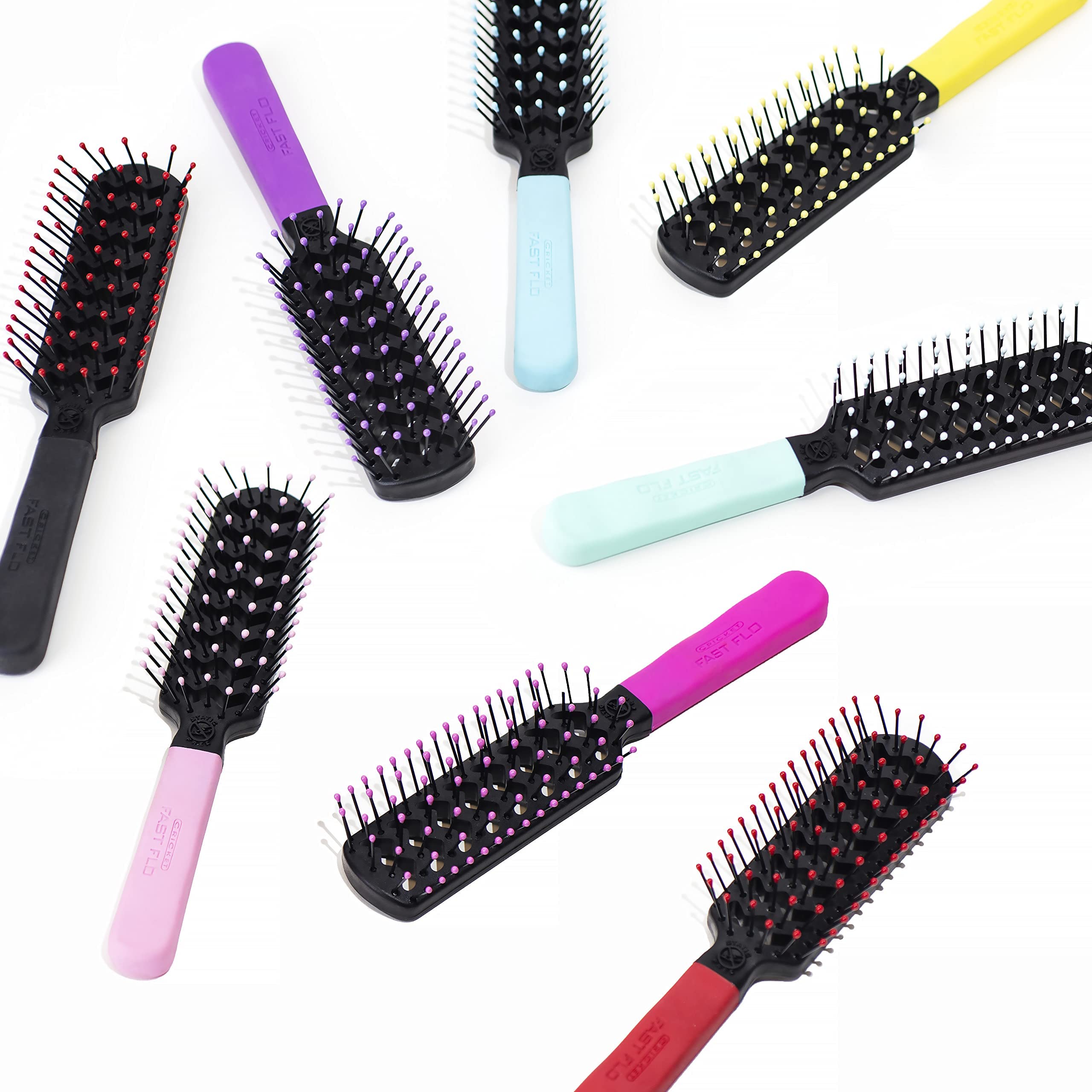 Cricket all hair types red brush shows versatile styling across textures.