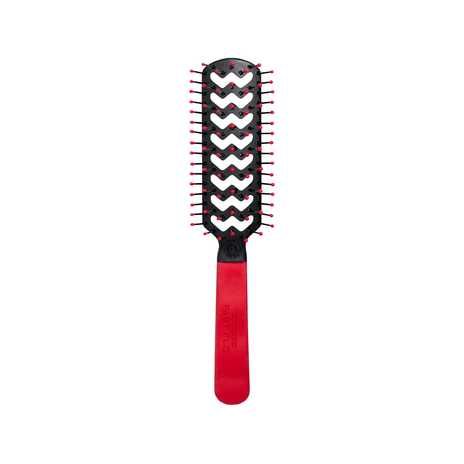 Cricket anti-static bristles red brush delivers a sleeker, frizz-free look for all hair types.