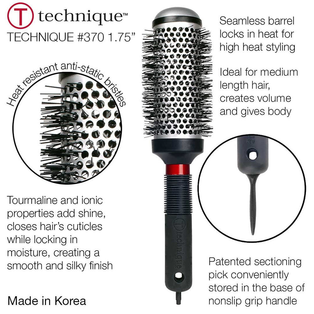 Cricket Technique #370 anti-static bristles with Tourmaline for shine