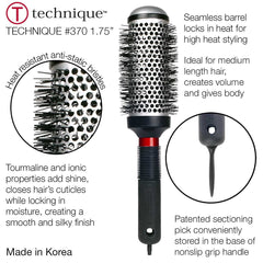 Cricket Technique #370 anti-static bristles with Tourmaline for shine