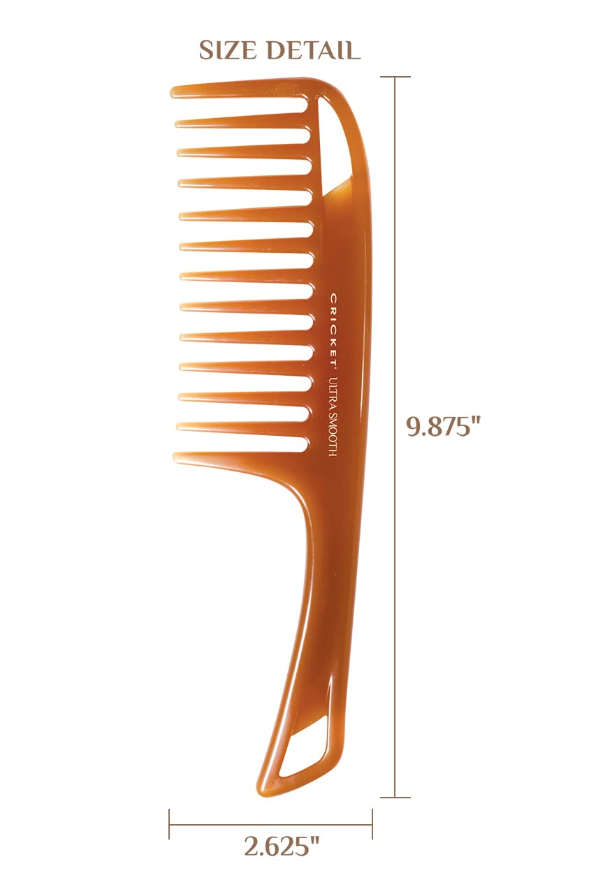 Cricket Ultra Smooth Detangler Comb with keratin boosts strength and manageability during detangling.