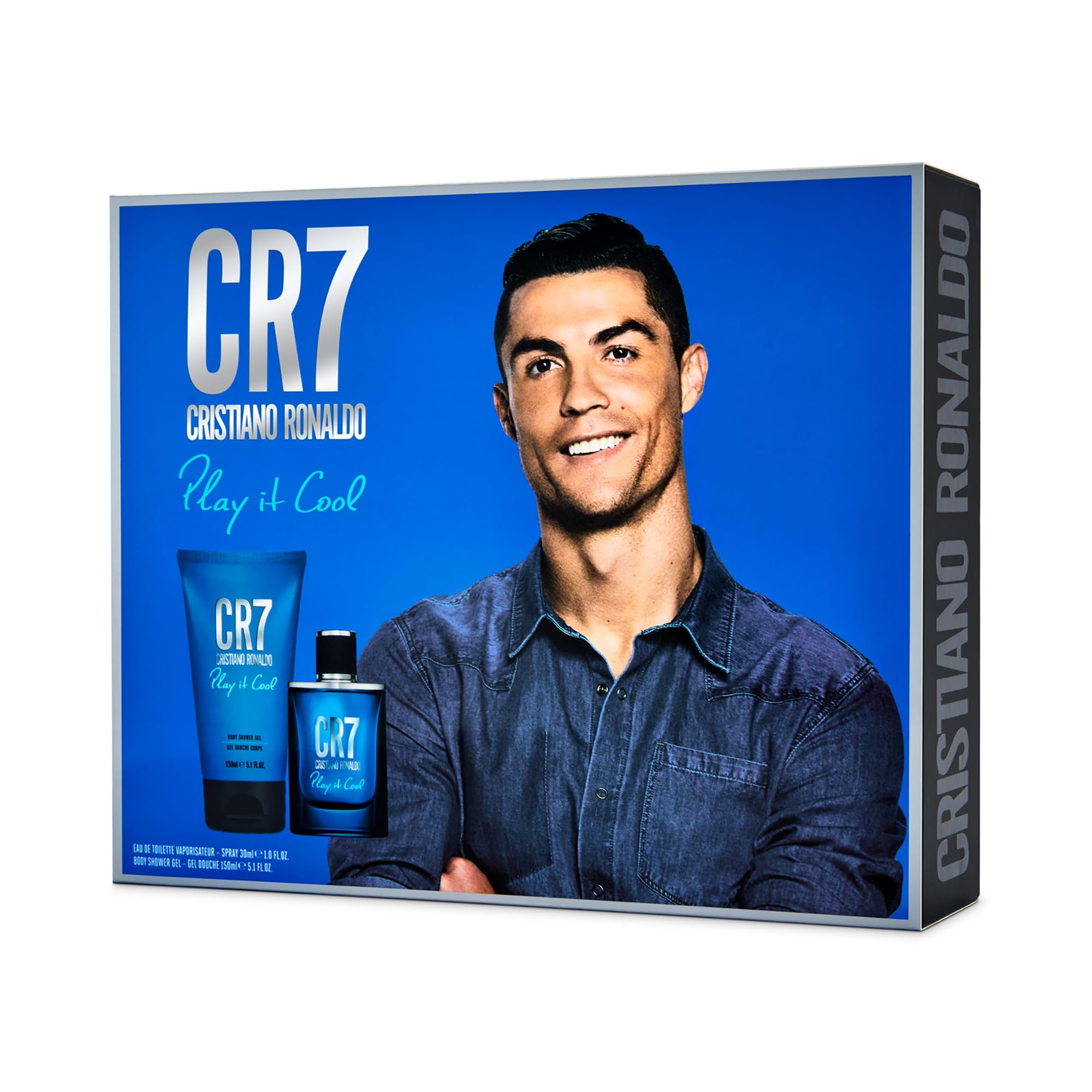 CRISTIANO RONALDO CR7 Play It Cool lifestyle shot, confident man with crisp aromatic routine