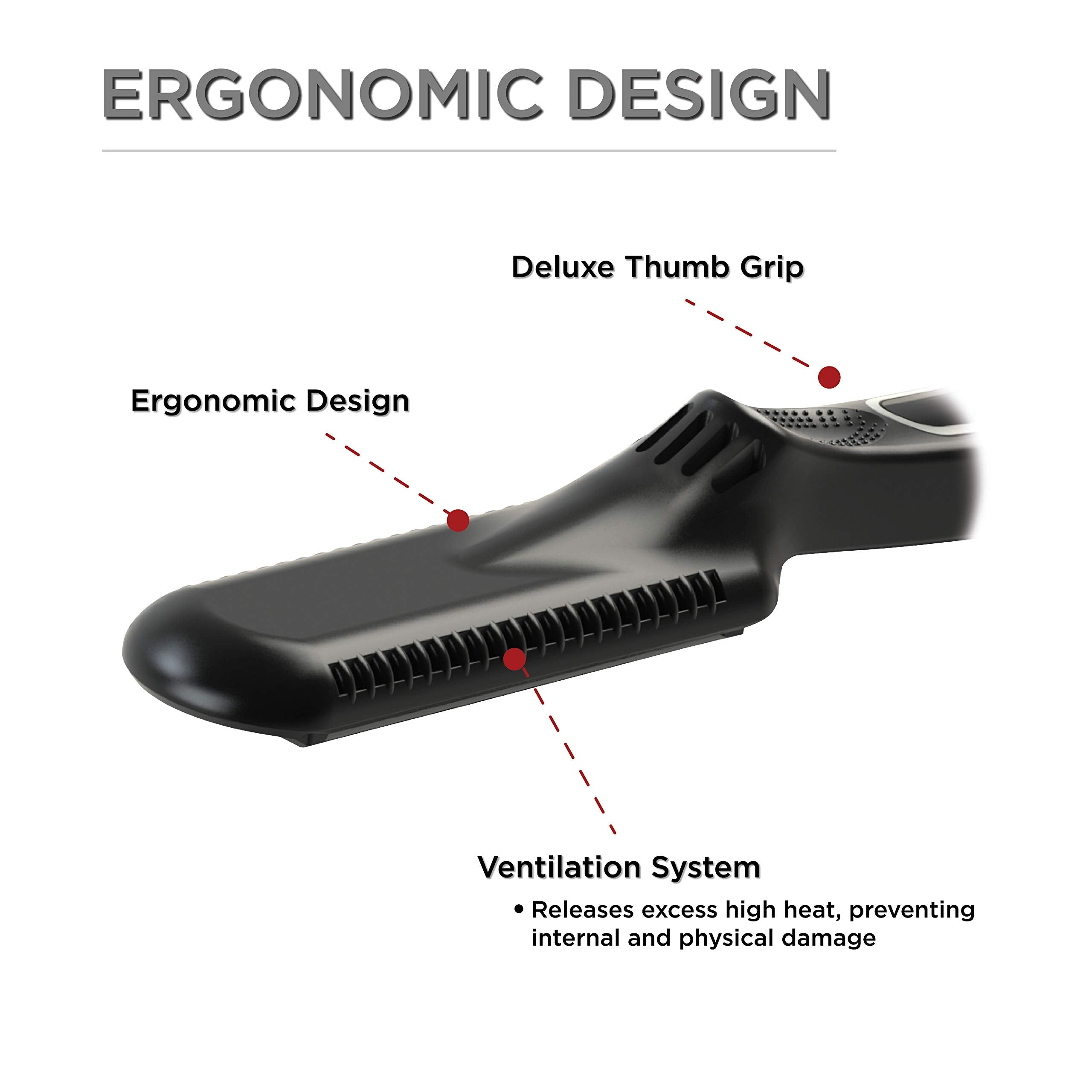 CROC Classic titanium plates seal moisture for shiny, smooth hair with each pass.