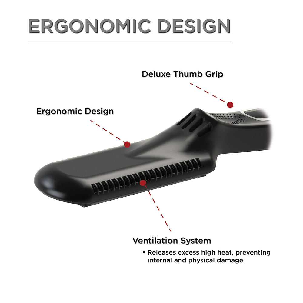CROC Classic titanium plates seal moisture for shiny, smooth hair with each pass.
