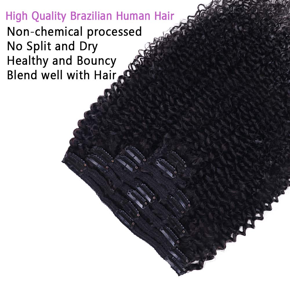 Croocco Curly Clip-In Extensions close-up showing 18 clips for secure wear