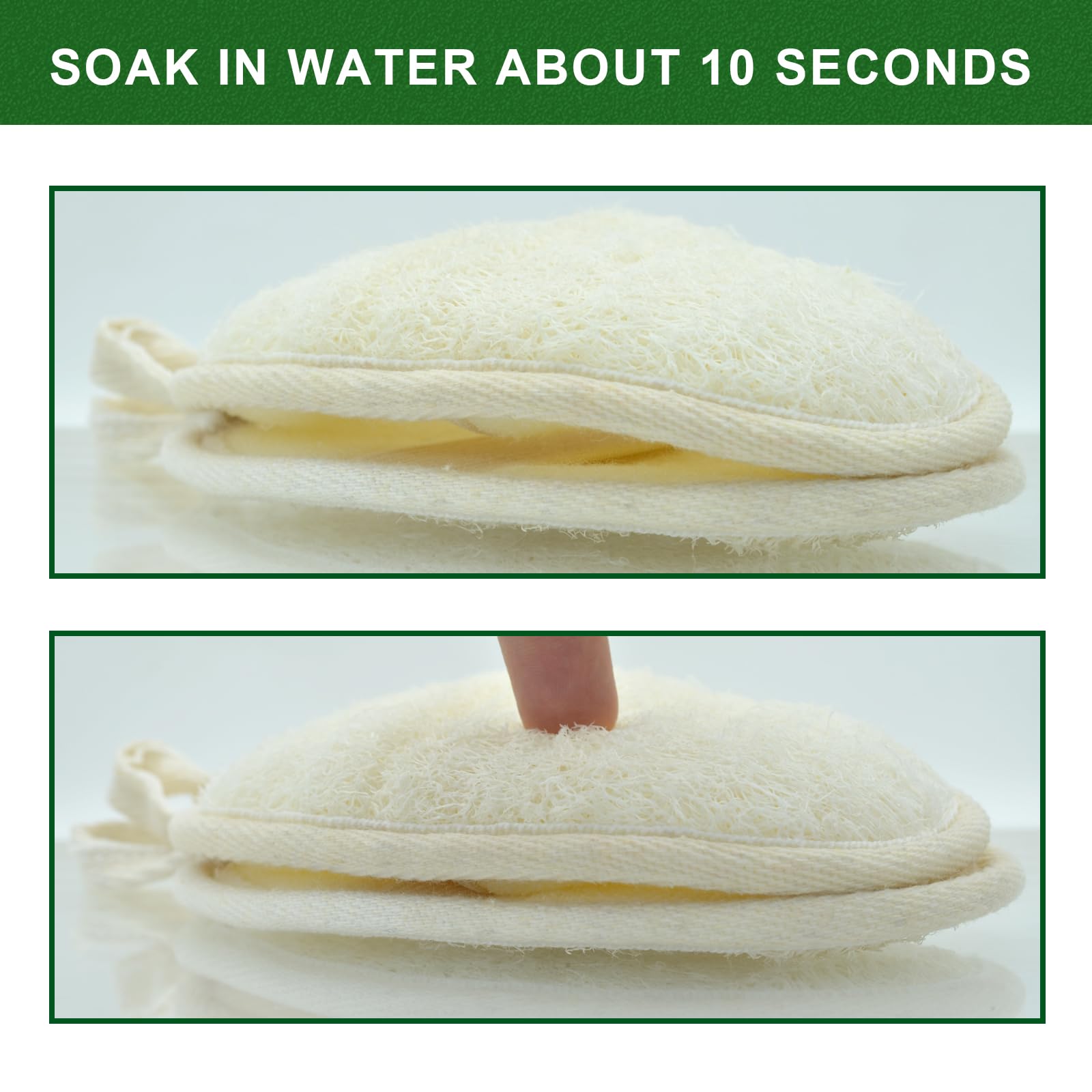CROVIN loofah double design texture for gentle and deep cleansing
