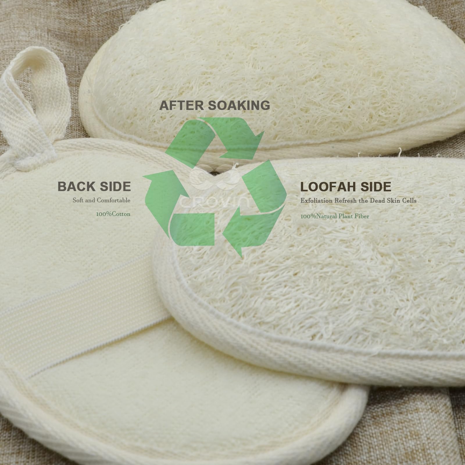 CROVIN loofah rich lather demo with minimal shower gel