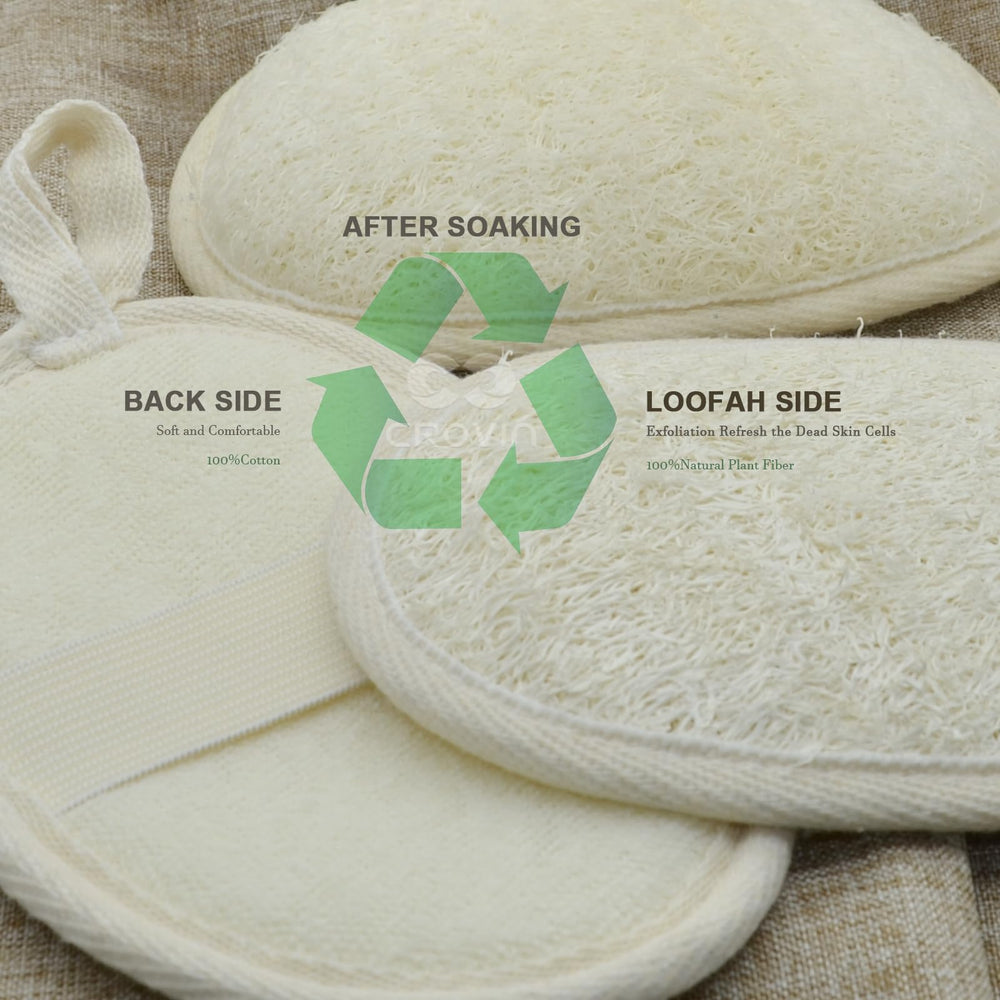 CROVIN loofah rich lather demo with minimal shower gel